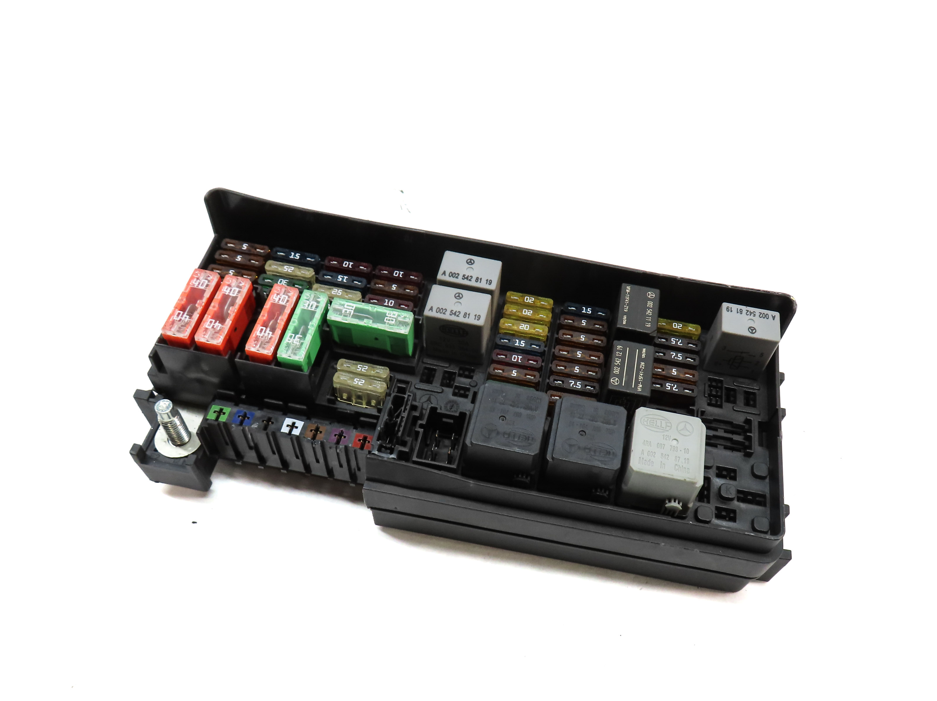 2012 MERCEDES GL450 (X164) REAR TRUNK HATCH TAILGATE RELAY FUSE BOX PANEL — exact item pictured